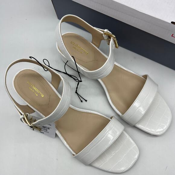 Liz Claiborne Womens Renny Sandals Heel White Croc Size 9.5M - Picture 5 of 15